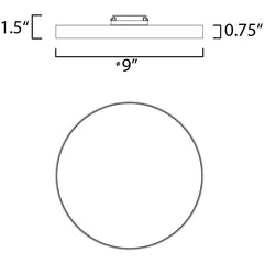 MAXIM Maxim 57663WTBK Led Flush Mount 18W 9 Inch