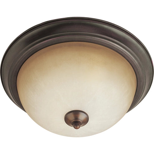 MAXIM Maxim 5841FTSN Essentials 2-Light Flush Mount Light 2 x 60W 13.5 Inch Wide 6 Inch High