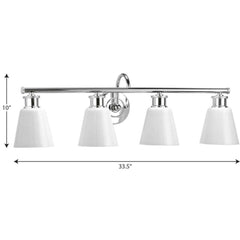 PROGRESS LIGHTING Progress Lighting P300317-015 Ashford 4 light 34 inch bath vanity light 400w