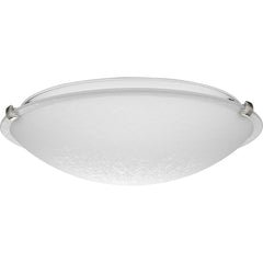 PROGRESS LIGHTING Progress Lighting P350178-009 linen dome three-light etched linen glass flush-mount light 16-1/4 inches
