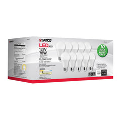 SATCO Satco S11437 A19 LED 12 watt 220 deg. beam angle 10-pack