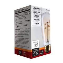 SATCO Satco S14206 ST19 LED lamp 3.5 watt 2000K CCT medium base dimmable 120 volt
