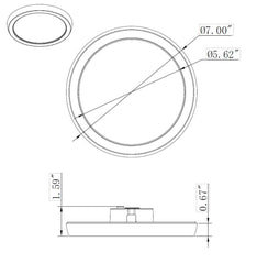 SATCO Satco 62/1713 Blink LED Round 11W 7 Inch