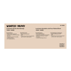 SATCO Satco 65/792r2 led ufo highbay 100w 11.02 inch diameter 90 degree beam angle