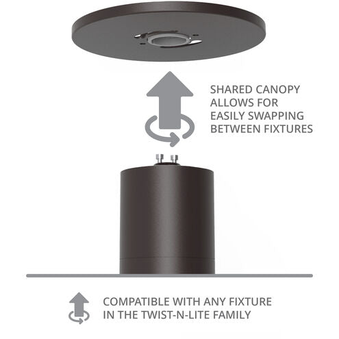 WAC Wac FM-240103-CS-BN Twist-N-Lite mini flush mount 12W 45 degree beam angle