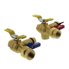 WEBSTONE Webstone H-45443WPR Lead-Free E-X-P E3 Tankless Water Heater Service Valve Kit 150 PSI/500,000 BTU/HR 3/4 Inch FIP Union x FIP