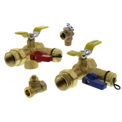 WEBSTONE Webstone H-45443WPR Lead-Free E-X-P E3 Tankless Water Heater Service Valve Kit 150 PSI/500,000 BTU/HR 3/4 Inch FIP Union x FIP
