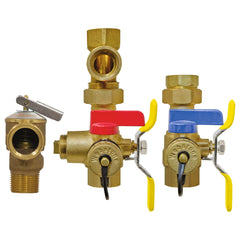 WEBSTONE Webstone H-45443WPR Lead-Free E-X-P E3 Tankless Water Heater Service Valve Kit 150 PSI/500,000 BTU/HR 3/4 Inch FIP Union x FIP