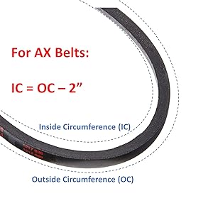 BESTORQ Bestorq AX15 cogged classical V-belt, AX section, 17 inch length, 1/PK