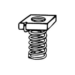 ABB Abb B-911-3/8 spring nut 3/8-16 UNC thread 5/16 in THK for use with 1-1/2 in deep channel