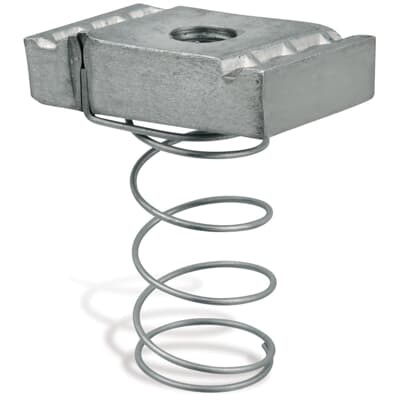 ABB Abb B-911-3/8 spring nut 3/8-16 UNC thread 5/16 in THK for use with 1-1/2 in deep channel