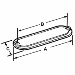 BRIDGEPORT FITTINGS Bridgeport Fittings SC-63 Steel Conduit Body Cover 1 in