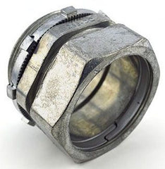 BRIDGEPORT FITTINGS Bridgeport Fittings 255-DC2 2 inch Ball Burnished Zinc Die Cast EMT Compression Connector Pack of 10 15255