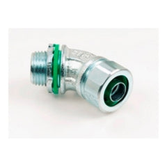 BRIDGEPORT FITTINGS Bridgeport Fittings 453-SLT liquid tight connector malleable iron 45 degree 1-1/4 inch