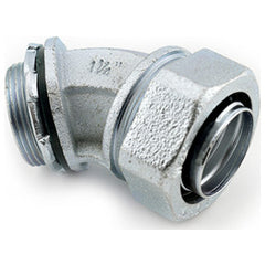 BRIDGEPORT FITTINGS Bridgeport Fittings 453-SLT liquid tight connector malleable iron 45 degree 1-1/4 inch