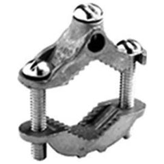 BRIDGEPORT FITTINGS Bridgeport Fittings 1309-DC 1/2 to 1 Inch 8 to 4 AWG Ball Burnished Zinc Die Cast Bare Wire Ground Clamp