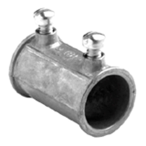 BRIDGEPORT FITTINGS Bridgeport Fittings 244-DC Ball Burnished Zinc Die Cast EMT Set-Screw Coupling 1-1/2 Inch