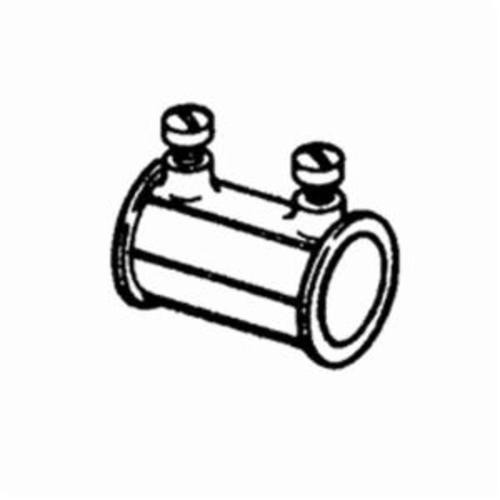 BRIDGEPORT FITTINGS Bridgeport Fittings 244-DC Ball Burnished Zinc Die Cast EMT Set-Screw Coupling 1-1/2 Inch