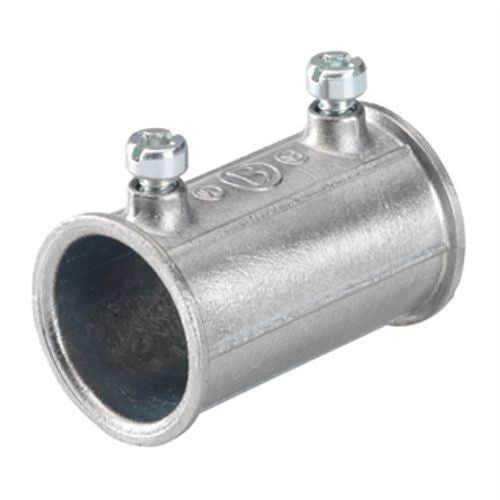 BRIDGEPORT FITTINGS Bridgeport Fittings 244-DC Ball Burnished Zinc Die Cast EMT Set-Screw Coupling 1-1/2 Inch