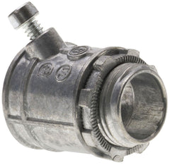 BRIDGEPORT FITTINGS Bridgeport Fittings 507-DC2 Conduit Connector Flex Set-Screw Straight Zinc Die Cast 1/2 in