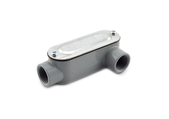 BRIDGEPORT FITTINGS Bridgeport Fittings LL-41CG aluminum type LL threaded conduit body with cover and gasket 1/2 inch