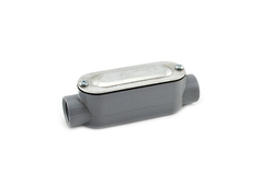 BRIDGEPORT FITTINGS Bridgeport Fittings c-41cg aluminum type c threaded conduit body with cover and gasket 1/2 inch