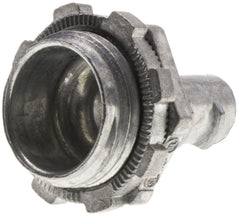BRIDGEPORT FITTINGS Bridgeport Fittings 522-DC2 Ball Burnished Zinc Die Cast Straight Screw-In Flex Connector 1 Inch 180 Degree