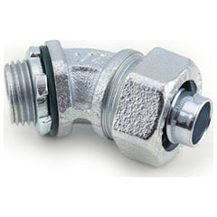 BRIDGEPORT FITTINGS Bridgeport Fittings 450-SLT liquid tight connector 45 degree 1/2 in