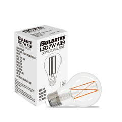 BULBRITE Bulbrite 776214 LED A19 Filament Dimmable 7W