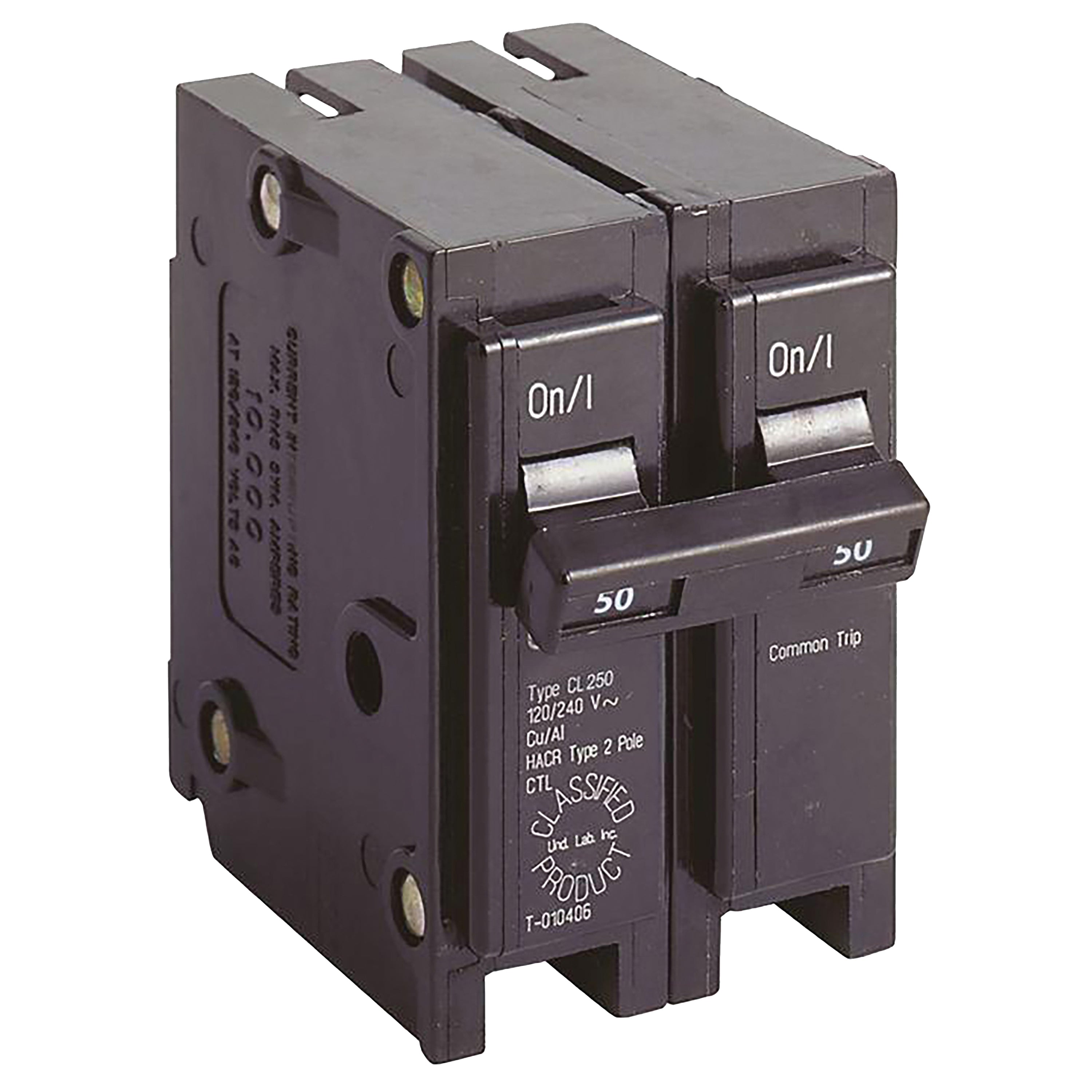 CUTLER & HAMMER Cutler Hammer CL250 Thermal Magnetic Circuit Breaker Type CL 50A 120/240V 3/4 Inch