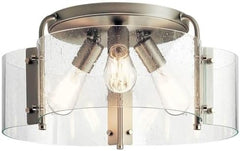 KICHLER Kichler 42955NI Thoreau 3-light semi-flush mount fixture 225w 18 inch