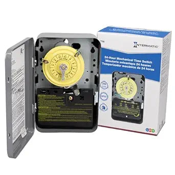 INTERMATIC Intermatic T104 INDOO 24-hour mechanical timer switch 208â277 VAC DPST