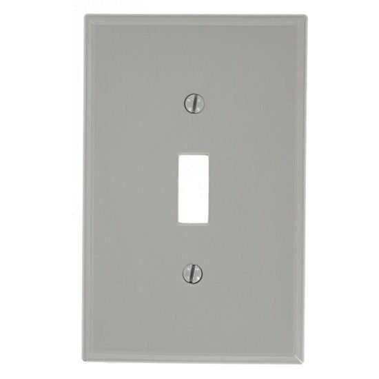 LEVITON Leviton PJ1-GY 1-gang toggle switch wallplate midway size TPJ1GRY