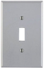 LEVITON Leviton PJ1-GY 1-gang toggle switch wallplate midway size TPJ1GRY
