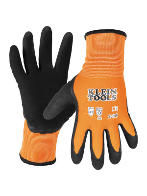 KLEIN TOOLS Klein Tools 60837 Cut Level A1 Winter Knit Dipped Gloves, Touchscreen Capable X-Large