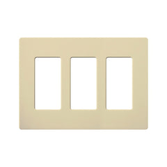 LUTRON Lutron CW3IV claro light switch cover plate 3 gang