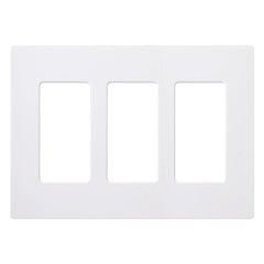 LUTRON Lutron CW3WH Claro Three-Gang Rectangular Wallplate