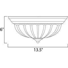 MAXIM LIGHTING Maxim Lighting 5831FTSN Essentials - 583x 2 Light 14 Inch Flush Mount 120W