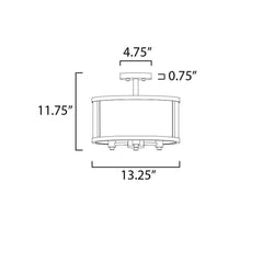 MAXIM LIGHTING Maxim Lighting 25250clbk sentinel 3-light semi flush 60w 120v 13.25 inch width