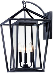 MAXIM LIGHTING Maxim Lighting 3176CLBK Artisan 3-Light 20.75 Inch Outdoor Wall Light 180W
