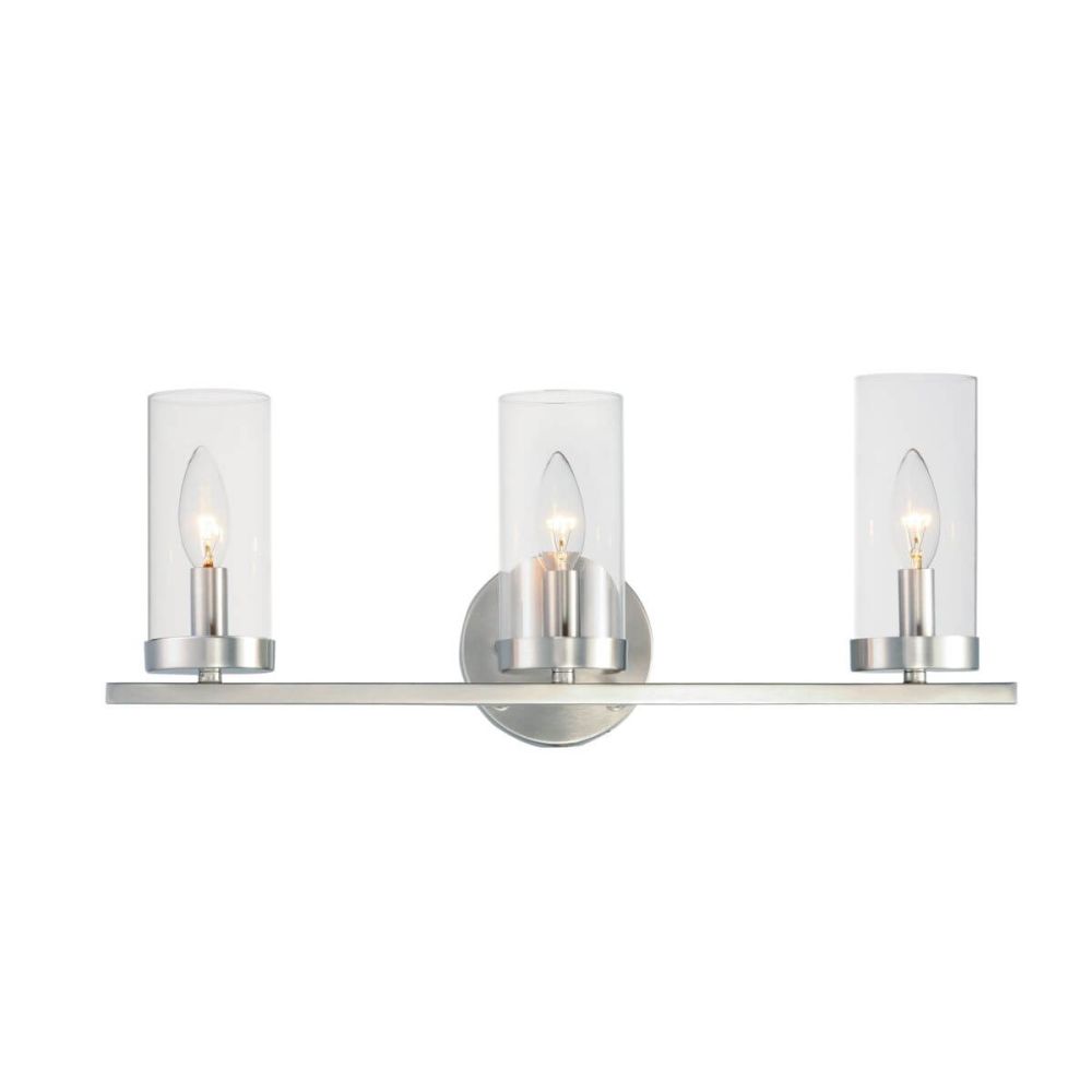 MAXIM LIGHTING Maxim Lighting 25257CLSN Sentinel 3-Light Bath Vanity 180W 21.25 Inch