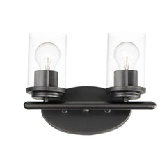 MAXIM LIGHTING Maxim Lighting 10212CLBK Corona 2-Light Bath Vanity 120W 12 Inch 2-Light