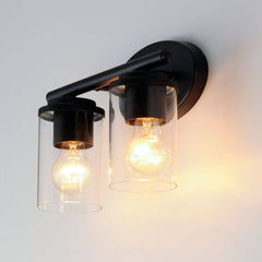 MAXIM LIGHTING Maxim Lighting 10212CLBK Corona 2-Light Bath Vanity 120W 12 Inch 2-Light