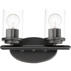 MAXIM LIGHTING Maxim Lighting 10212CLBK Corona 2-Light Bath Vanity 120W 12 Inch 2-Light