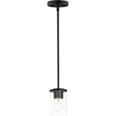 MAXIM LIGHTING Maxim Lighting 90200CLBK Corona 1-Light Mini Pendant 60W 5 inch