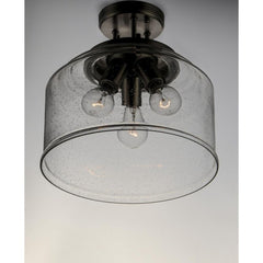 MAXIM LIGHTING Maxim Lighting 12271CDBK Acadia 3 Light Semi Flush Mount 60W Per Bulb 12.75 Inch