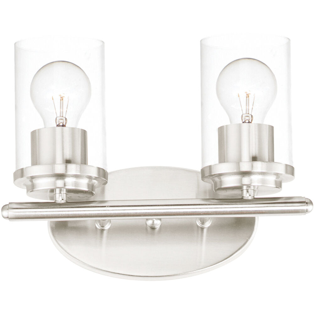MAXIM LIGHTING Maxim Lighting 10212CLSN Corona 2-Light Bath Vanity 120V 12 Inch