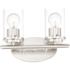 MAXIM LIGHTING Maxim Lighting 10212CLSN Corona 2-Light Bath Vanity 120V 12 Inch