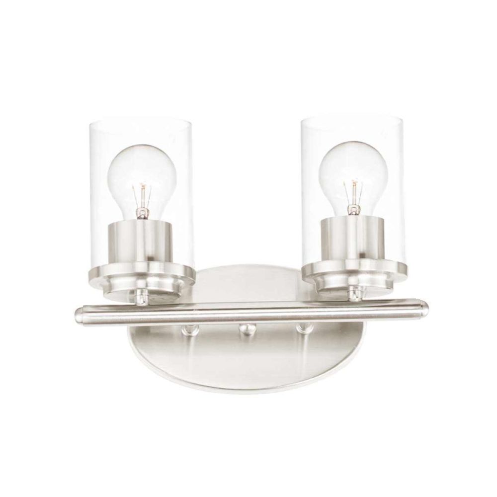 MAXIM LIGHTING Maxim Lighting 10212CLSN Corona 2-Light Bath Vanity 120V 12 Inch