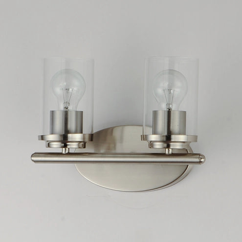 MAXIM LIGHTING Maxim Lighting 10212CLSN Corona 2-Light Bath Vanity 120V 12 Inch